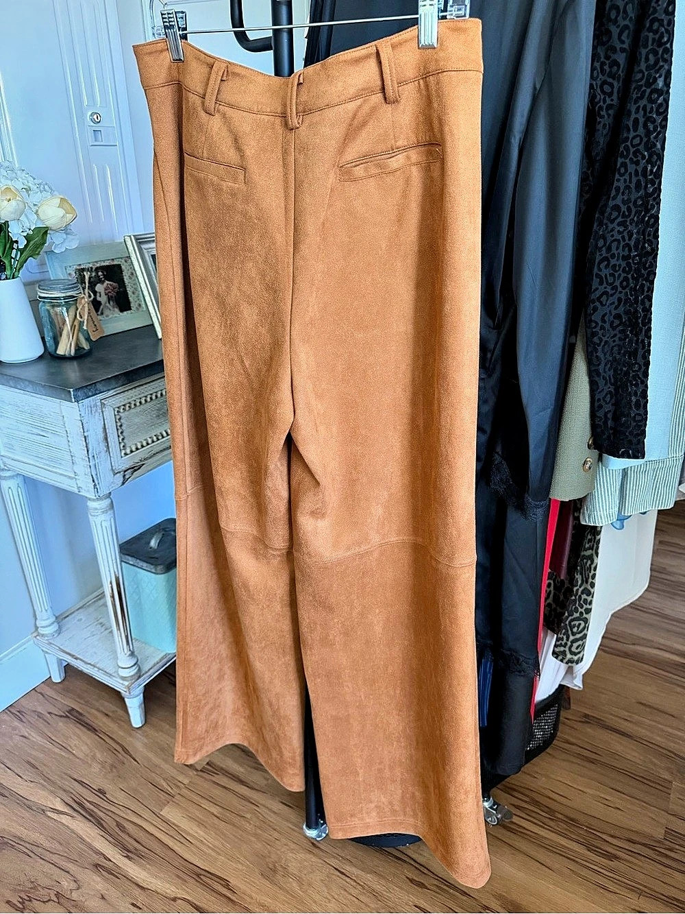 Western Style Faux Suede Jacket and Pants Set - Picture 8 of 8